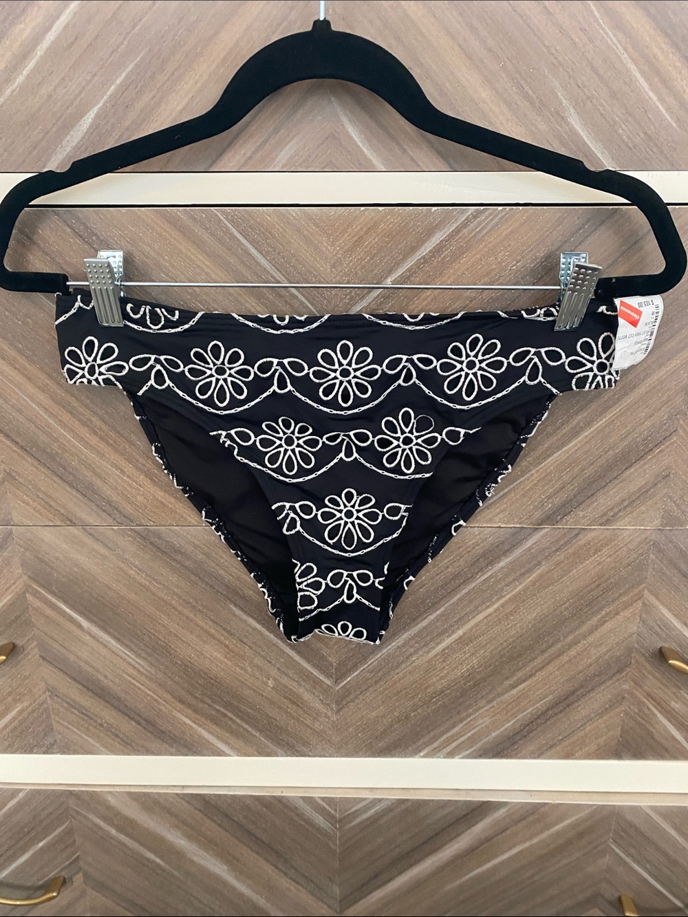 kate spade Black Swim Bottom with White Trim Accent